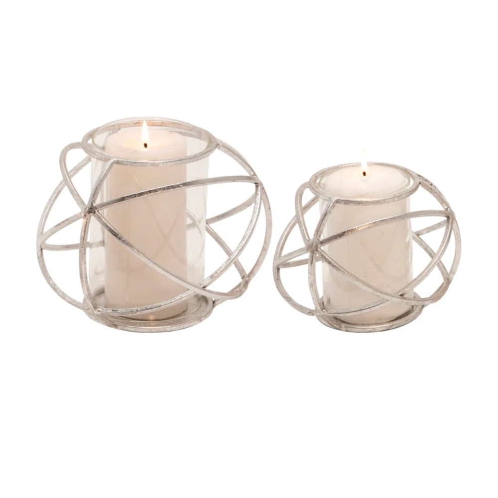 Geometric Modern Metal Candle Holders